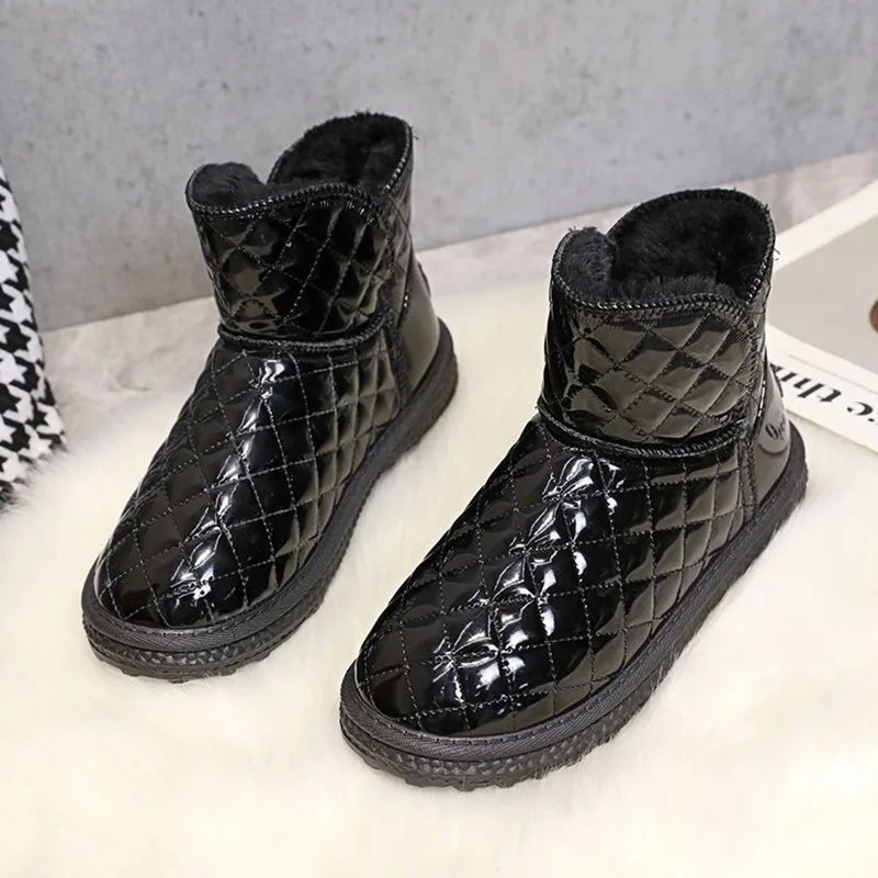 ​ أحذية شتوية مميزة للرجال، أساسية لعيد الميلاد، من الفرو الصناعي والجلد السويدي، قبضة ثلجية، خفيفة الوزن للسفر ​