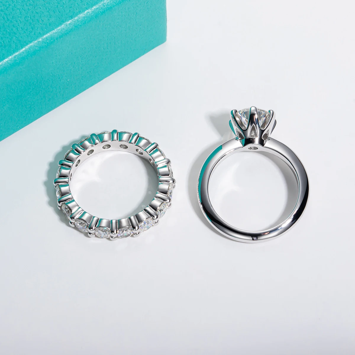AnuJewel 2ct Moissanite Rings Set
