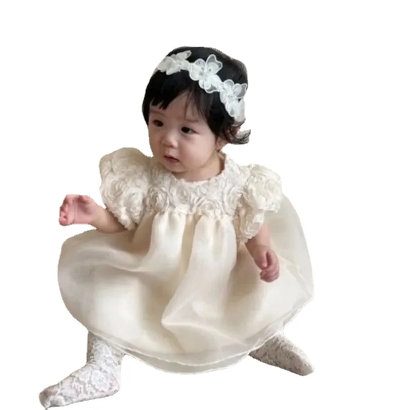 원피스 Children Clothing Korean Girl Dresses Cute Girl Full Moon Dress Skirt  Party Dresses Toddlers Princess Dresses Evening Dress