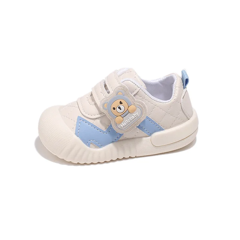 Kids Casual Shoes Sneakers Boys Sport Breathable Tennis Shoes Baby Children Cute Bear Fashion White Flats Girls Running Shoes