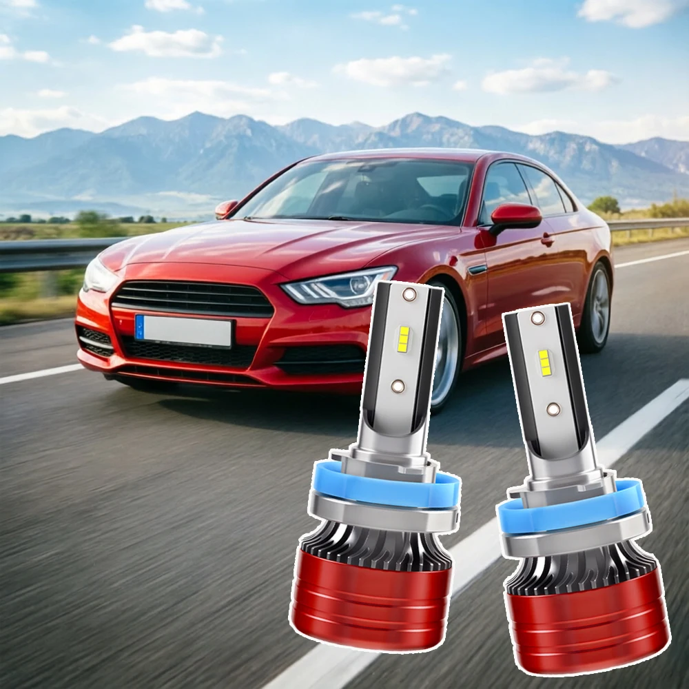 

Автомобильные светодиодные фары с 900% яркостью, H11, 6500K, 3570 CSP-чипов, 20000 лм, с турбовентилятором