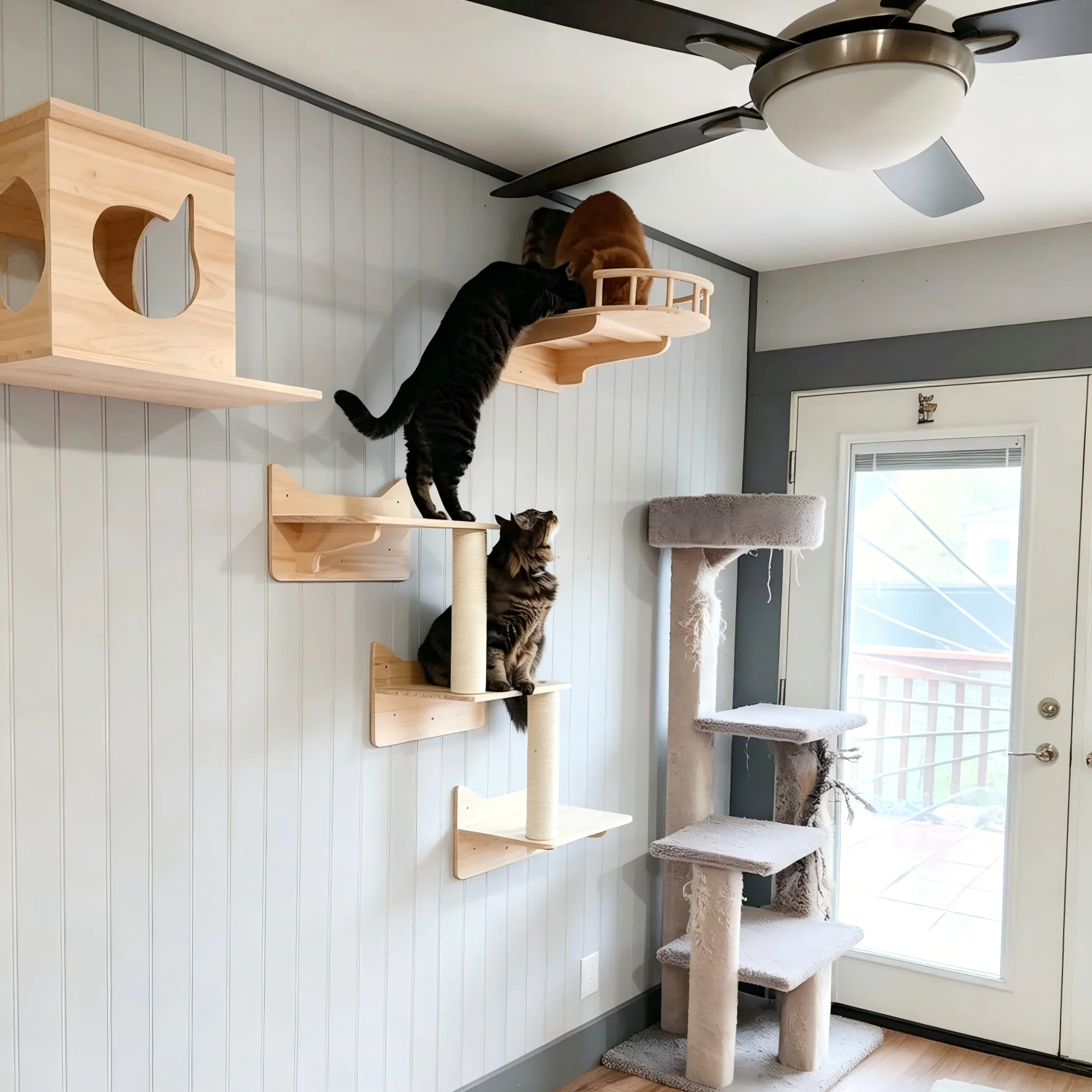 Rascador de pared para gatos – fácil instalación y ahorro de espacio - imagen 3