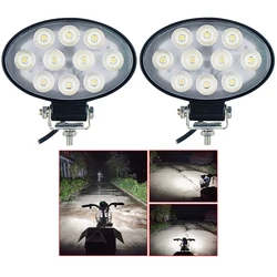 2Pcs LED Forklift Front Light 12V - 60V 40W Loader Headlight Excavator Work Light Flood Light Accessories Parts Aluminium Alloy
