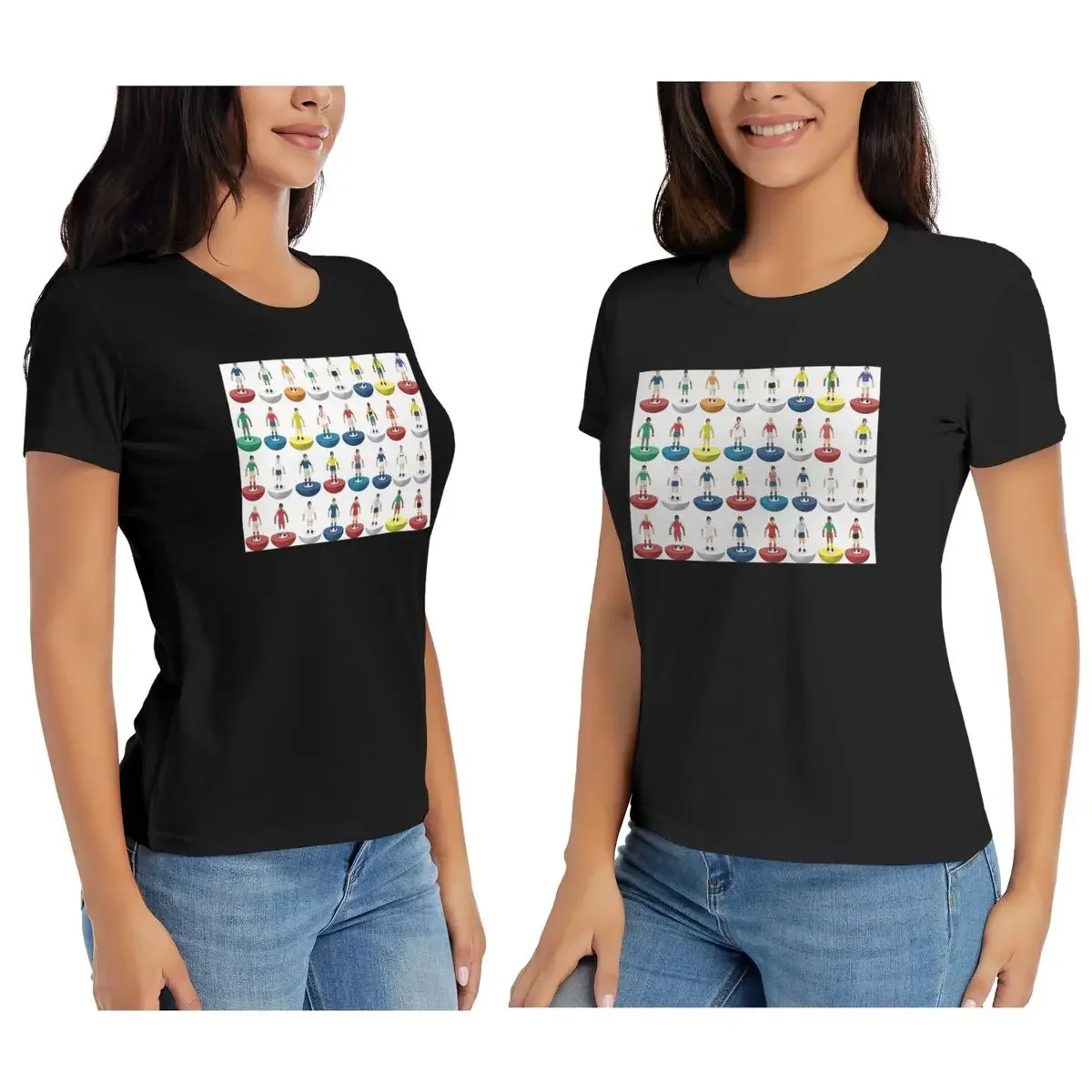 

Женская футболка World Subbuteo Players, летние футболки с короткими рукавами, хлопковые футболки с круглым вырезом, одежда, топы, уличная одежда