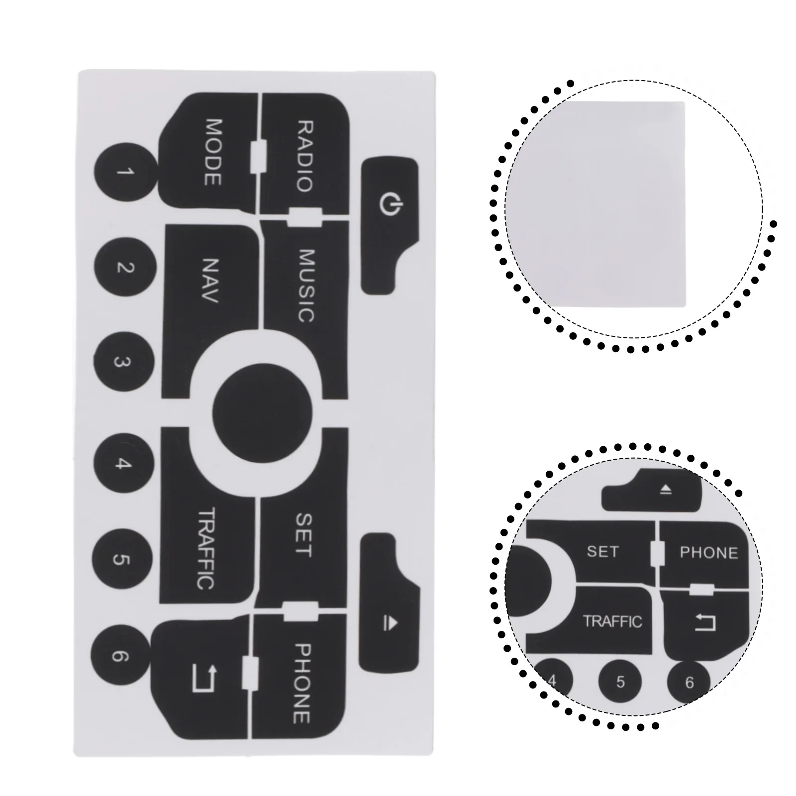 Navigation Radio Button Repair Sticker Set Of Stickers To Repair The Buttons On Your For 308 For 3008 Nav Radio Car Stickers