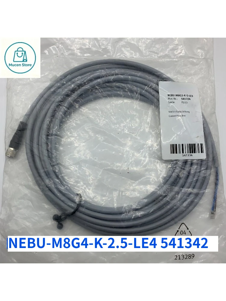 New Fst NEBU-M8G4-K-2.5-LE4 541342 M8 4Pin 2.5m Sensor Connecting Cable NEBU Series Industrial Pneumatic Wire