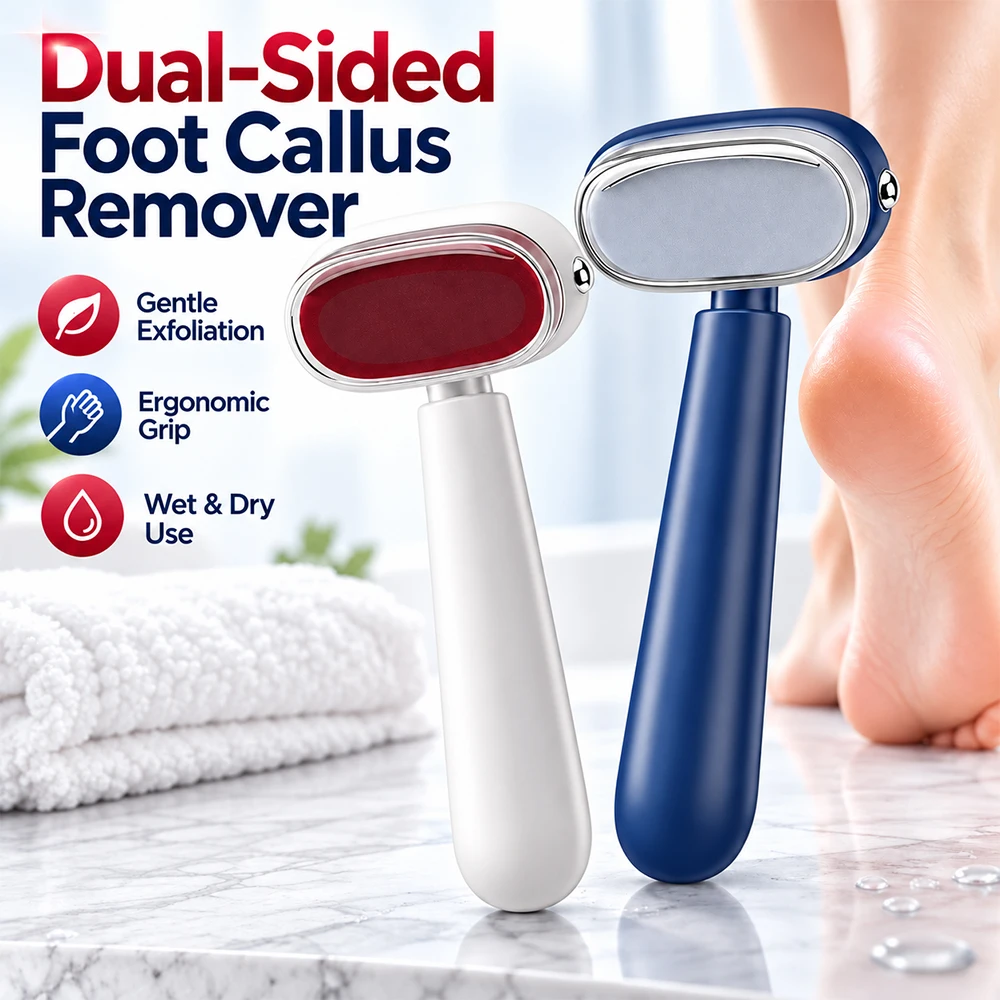 2PCS Dual-Sided Foot Callus Remover, Stainless Steel Foot File Rasp Callus Remover, Foot Care Tool, Dual-Sided Design