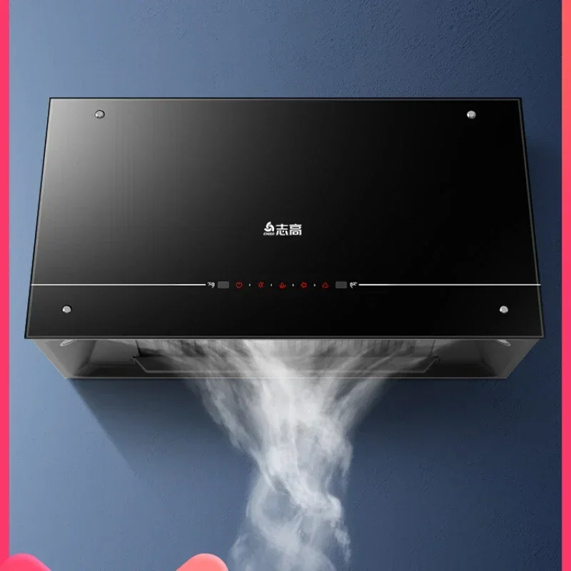 Chigo big suction power household range hood Chinese top suction wall mounted old kitchen range hood free shipping