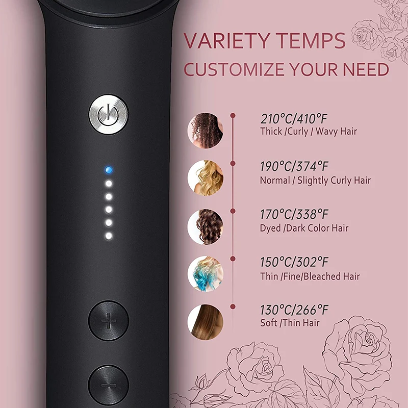 Electric Professional 2 In 1 Hot Comb Hair Straightener Electric Hair Brush Negative Ion Multi-Temperature Styling Tool 2