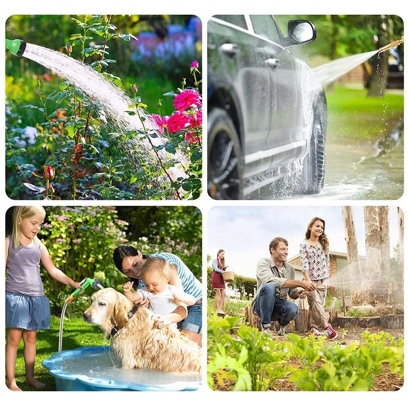 7 Function High Pressure Water Gun Car Wash Garden Adjustable Nozzle Hose Watering Gun Lawn Multifunction Irrigation Sprayer