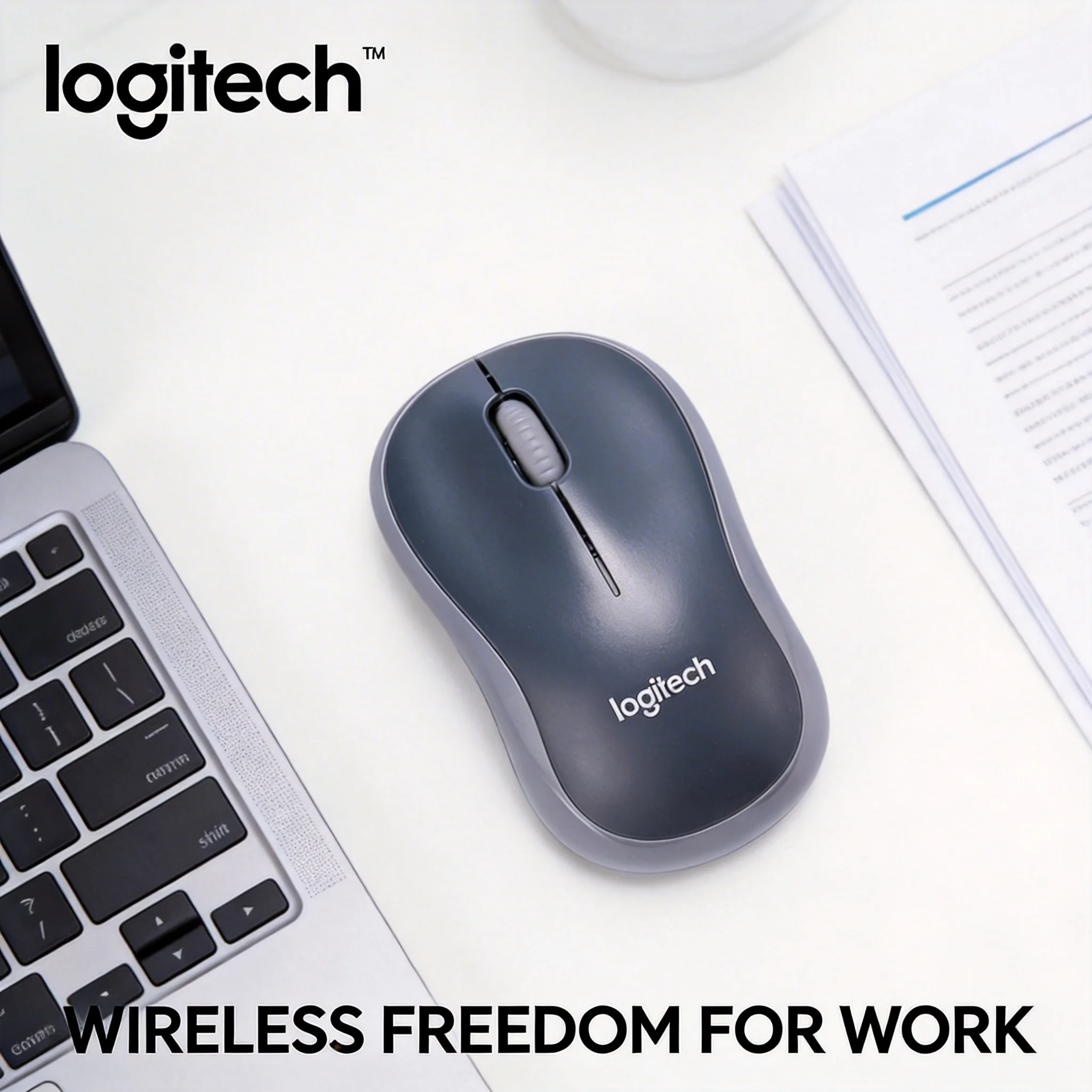 Ratón inalámbrico Logitech M185, 1000DPI, 2,4 GHz, ratón ergonómico óptico USB para Mac OS, Windows, Mini ratón portátil que ahorra energía