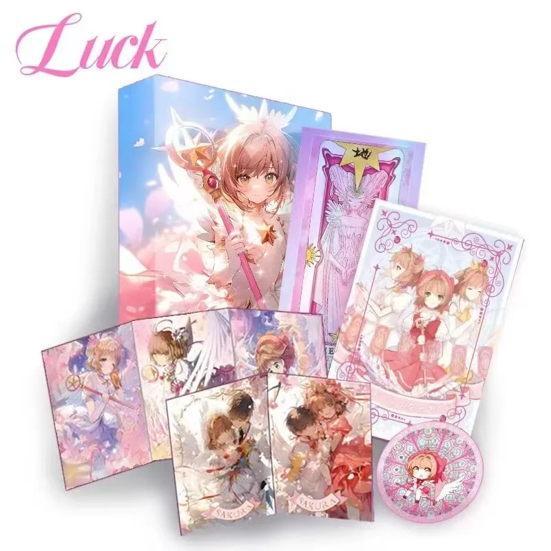 Bargain Price Luck Cardcaptor Sakura Collection Cards Anime Laser Ticket Double Fold Trifold Playing Game Card Birthday Gift Toy