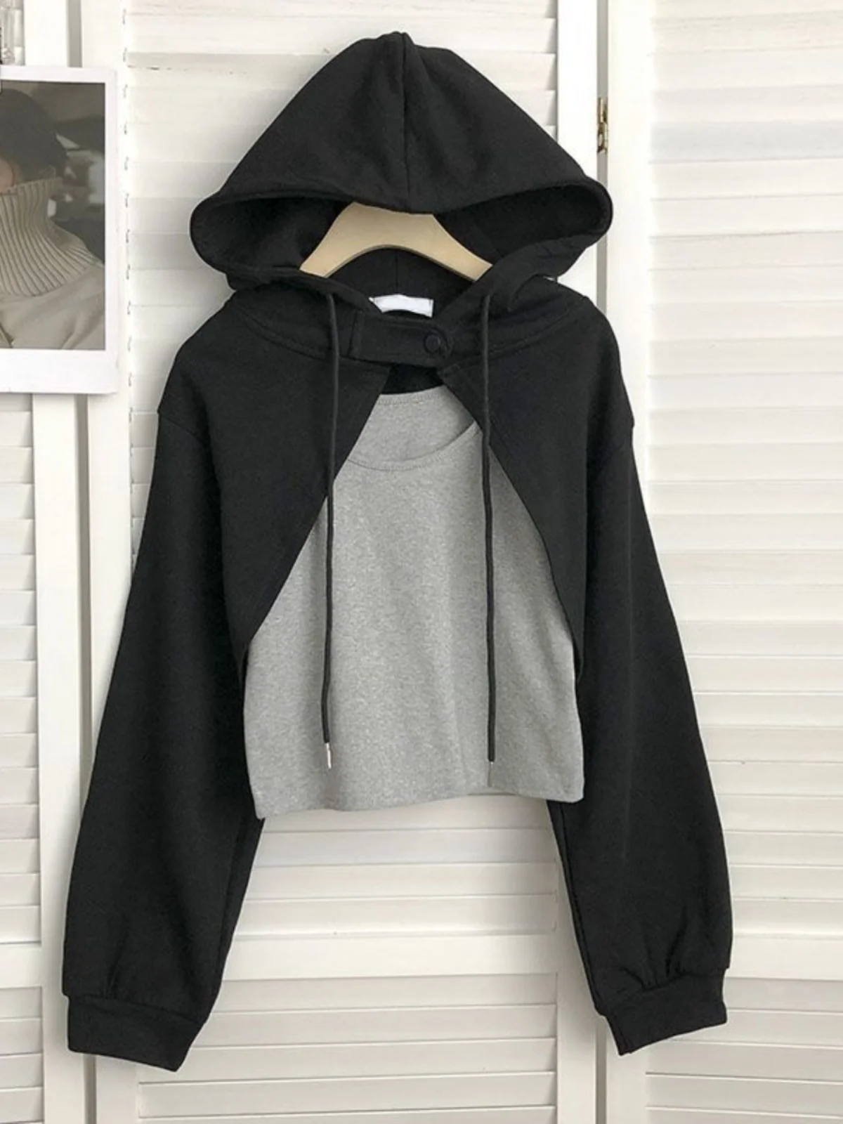 Loose Korean Sle Women's Hoodie Long Sve ortie Single Piece Sweatirt Spring Faion plus Size Casual Streetwear