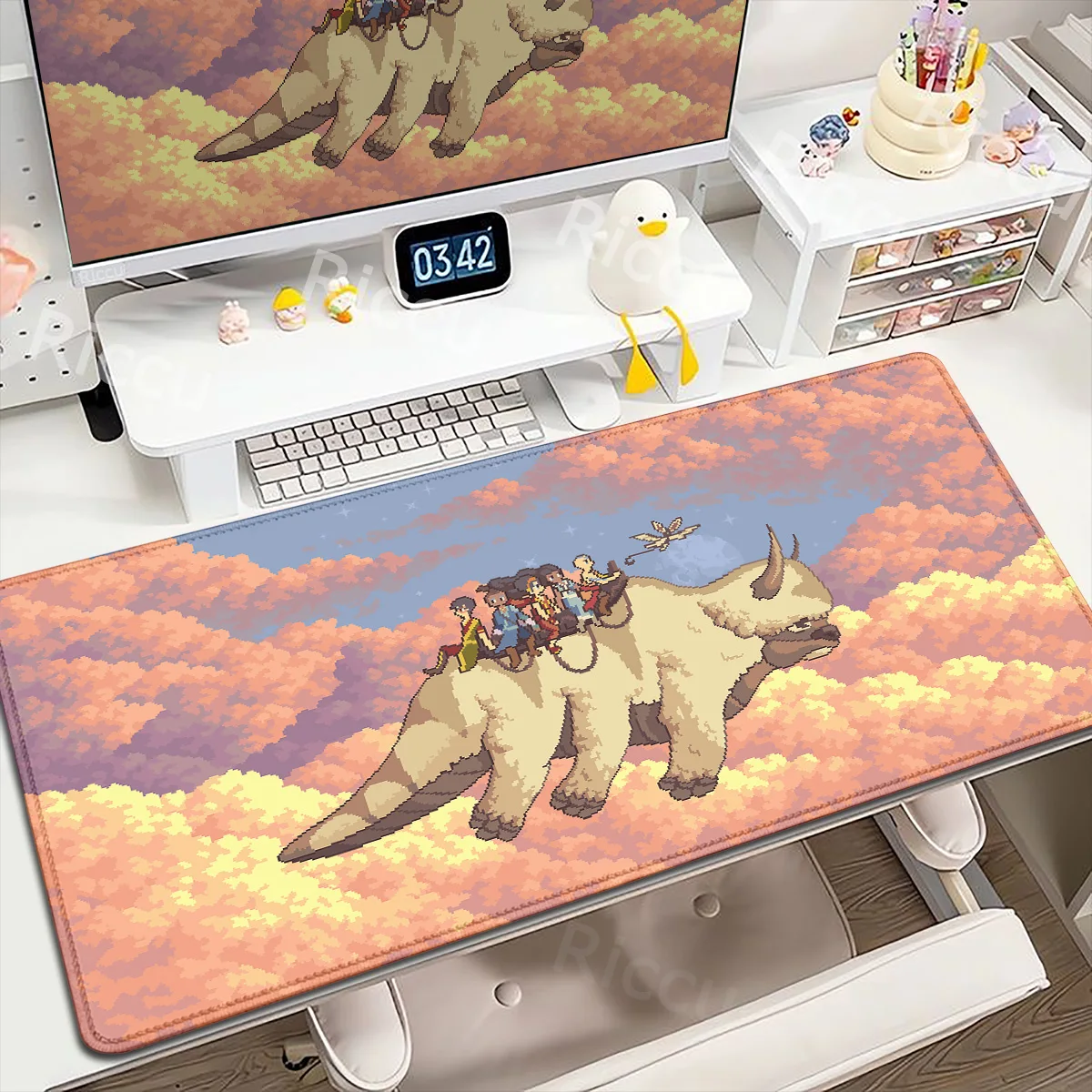 

XXL Kawaii Deskmats Anime Avatar The Last Airbender Antislip Carpet Mousepad Game Accessories Lock Edge Keyboard Tapis De Souris