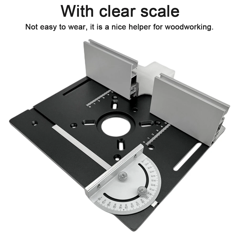 Router Table Insert Plate Aluminum Wood Milling Flip Board Trimming Machine Engraving Auxiliary Tool Woodworking Benches