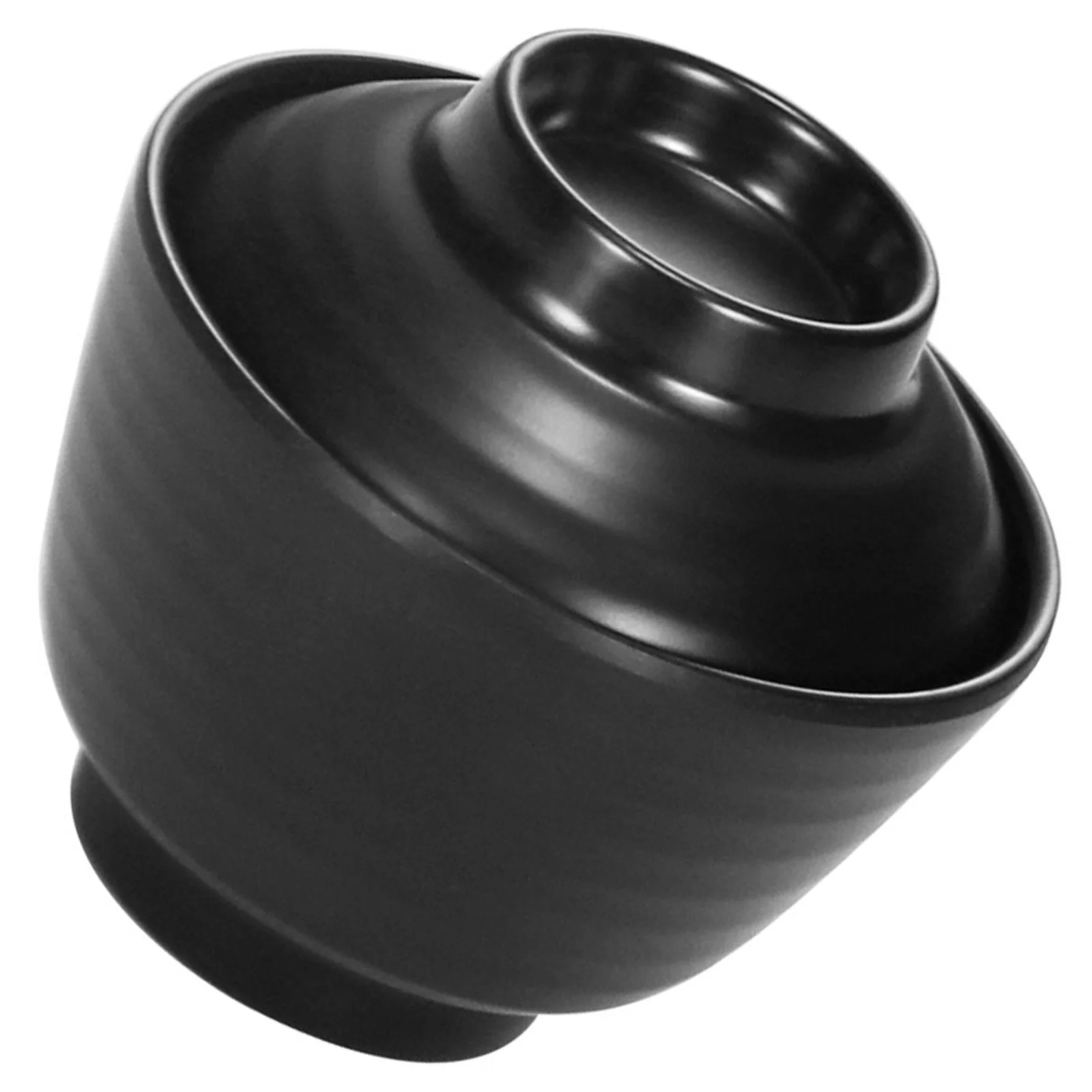 

Japanese Style Miso Soup Bowl with Lid Imitation Porcelain Small Round Bowl Heat Resistant Dishwasher Safe for Daily Dining