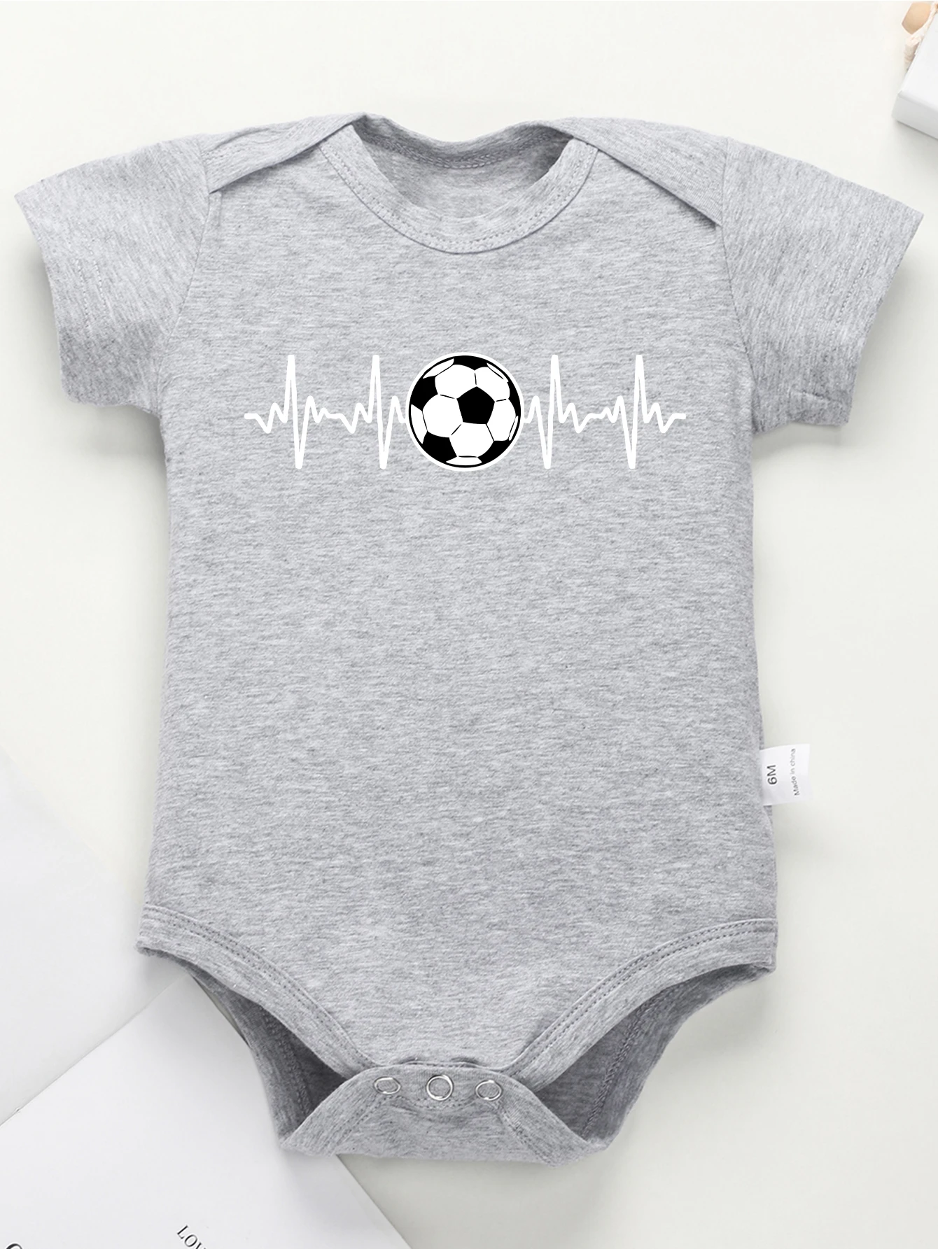 Toddler Bodysuit Infant 0-24M Harajuku Newborn Jumpsuit Baby Onesie Rompers Cute Boy Girl Football Pattern Trendy