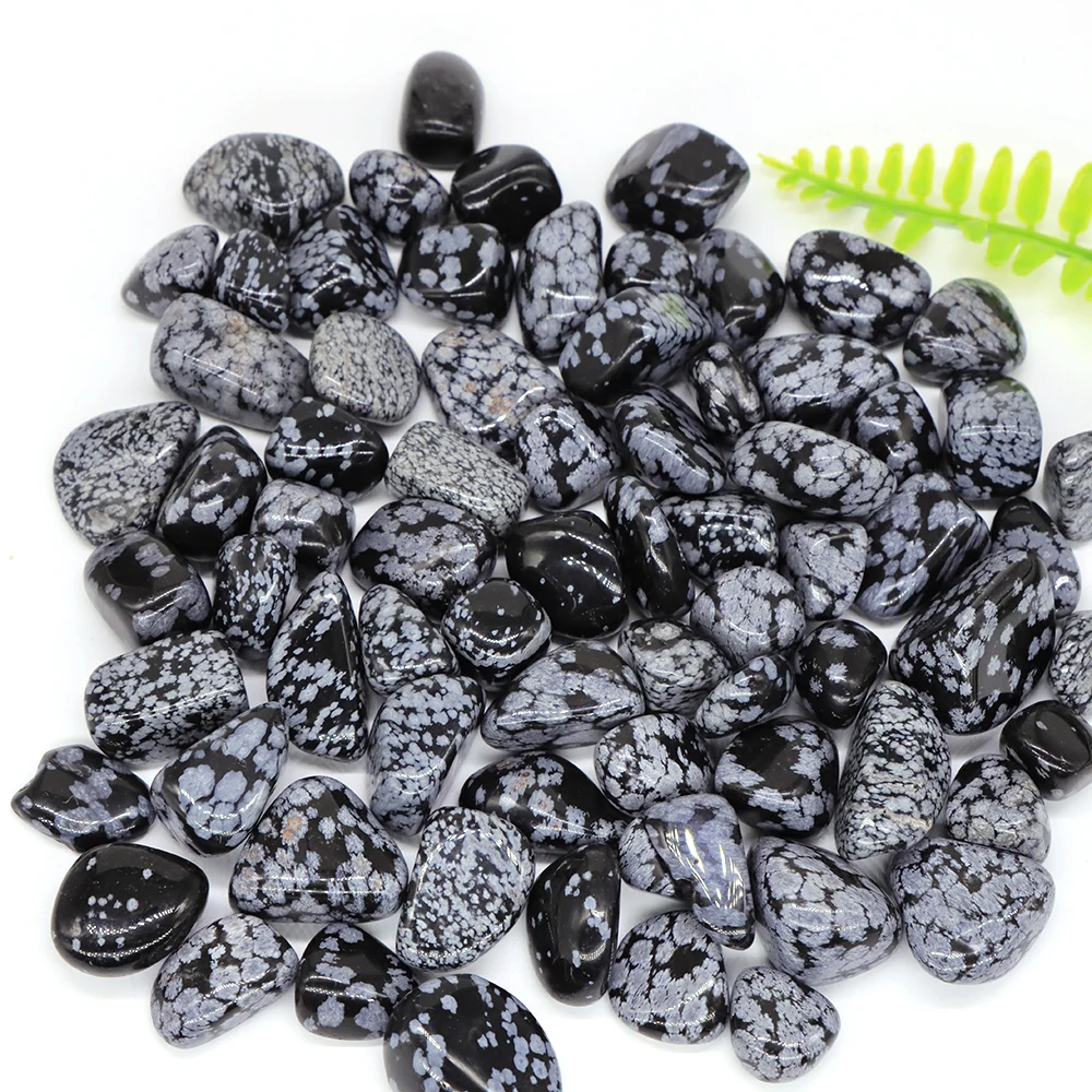 

Natural Snowflake Obsidi Jasper Irregular Tumbled Stone, Healing Crystal, Quartz Aquarium Mineral Gemstone, Home Decor Specimen