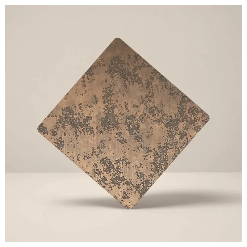 Antique8048 Vintage Bronze Etched Metal Sheets for Decorative Ceiling and Feature Wall Applications