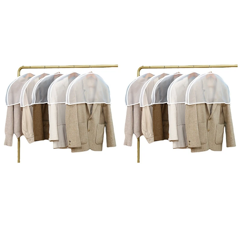 

Clothing Dust Cover Set Home PEVA Transparent Hanging Pocket Coat Dust Covered Sleeve Clothes Half -Body Dust Cover Set