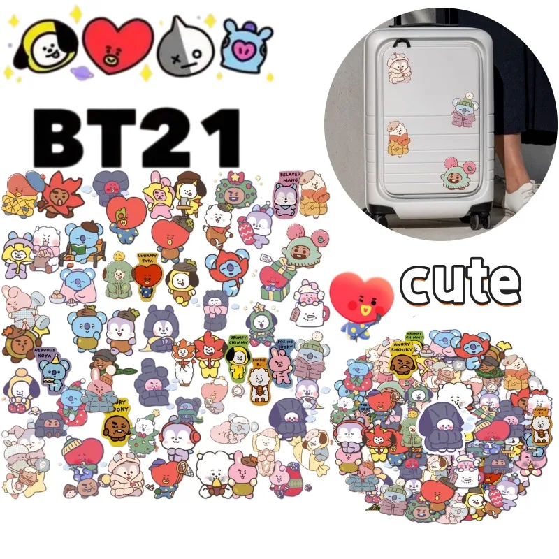 

BT21 new creative stickers,cartoon cute, high-appearance-value,fashionable, personalized,for student notebooks phone decoration