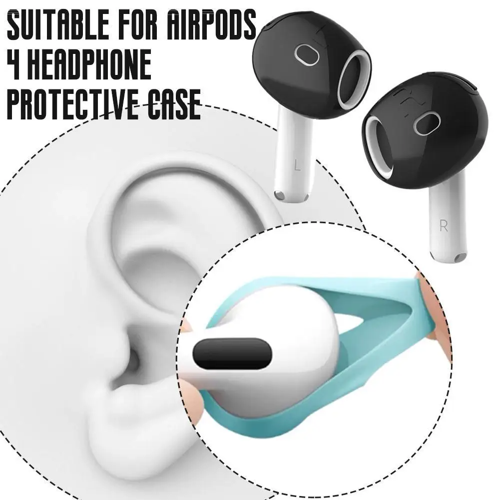 For AirPods 4 Anti-slip Ear Cap Wireless Bluetooth Sports Earphones Anti Fall And Anti Allergy Ear Tips Ear Cap