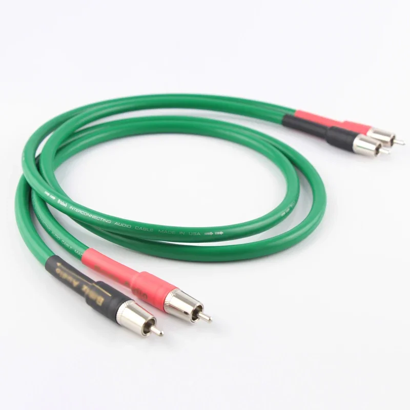 Hi-Fi Audio Analogue Lead Phono Interconnect Cables HI-End 2328 Silver Copper Mixed RCA Interconnect Cable Stereo =