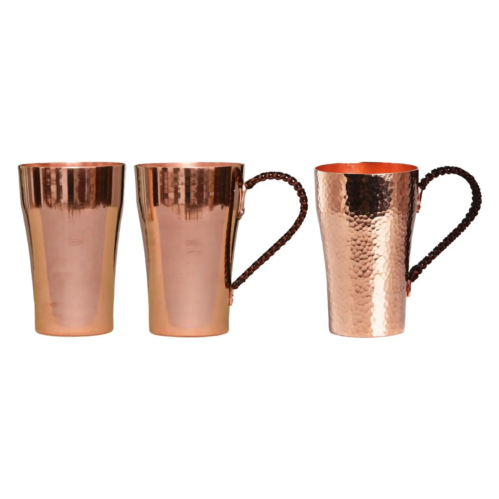 Copper Water Cup 400ml Water Mug Sturdy Portable Teaware Birthday Gifts Moscow Mules Cup for Party Milk Restaurant Cafe Kitchen