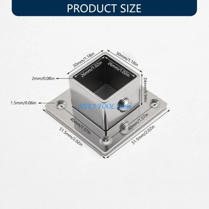 L8RC Upgrades Steel Side Mount Flange Base Closet Rod Holders with Heavy Duty Supports For Wardrobe Shelving Storage Solution