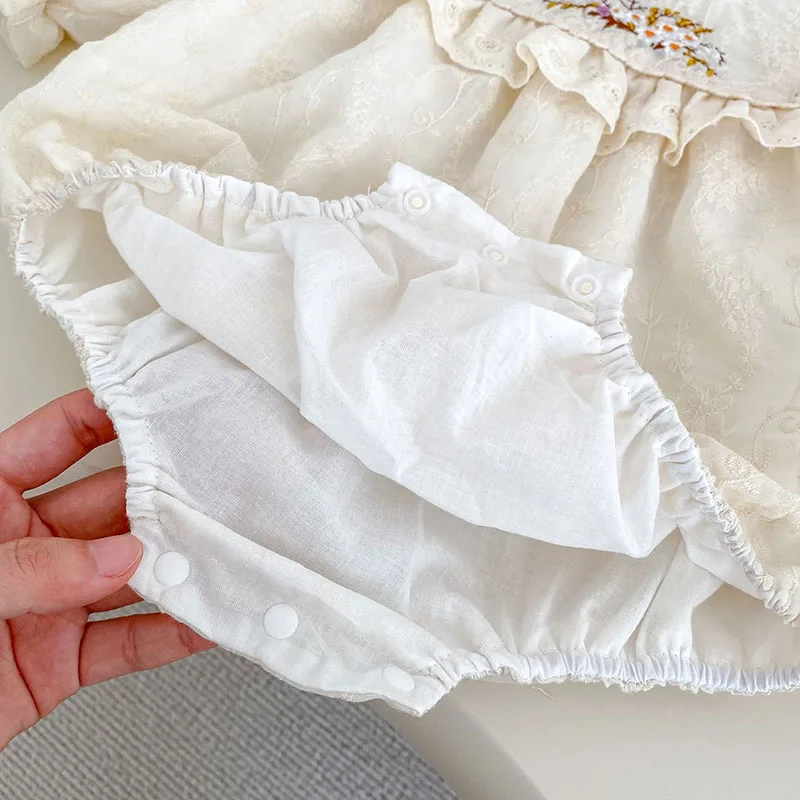 0〜24mの女の赤ちゃんのジャンプスーツ,長袖,綿の刺embroidery,新生児の女の子のロンパース,春の服,新しいコレクション2022