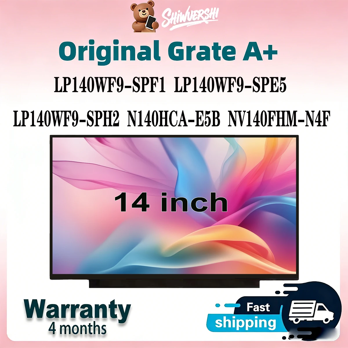 

14 inch Wholesale Laptop Lcd Screen Monitor Panel Slim LP140WF9 SPF1 LP140WF9 SPE5 LP140WF9 SPH2 N140HCA E5B NV140FHM N4F