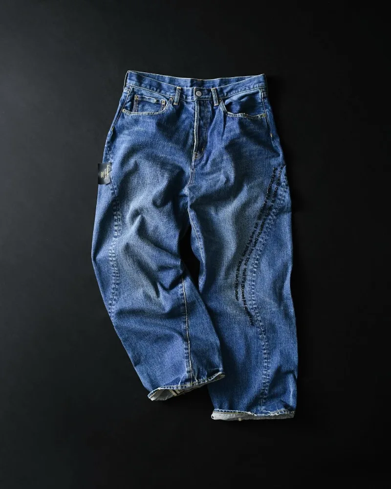 

Y2K High Street Fashion Clothing Multi-button High-waisted Oversized Jeans Men Retro Classic Embroidered Wide-leg Pants Women