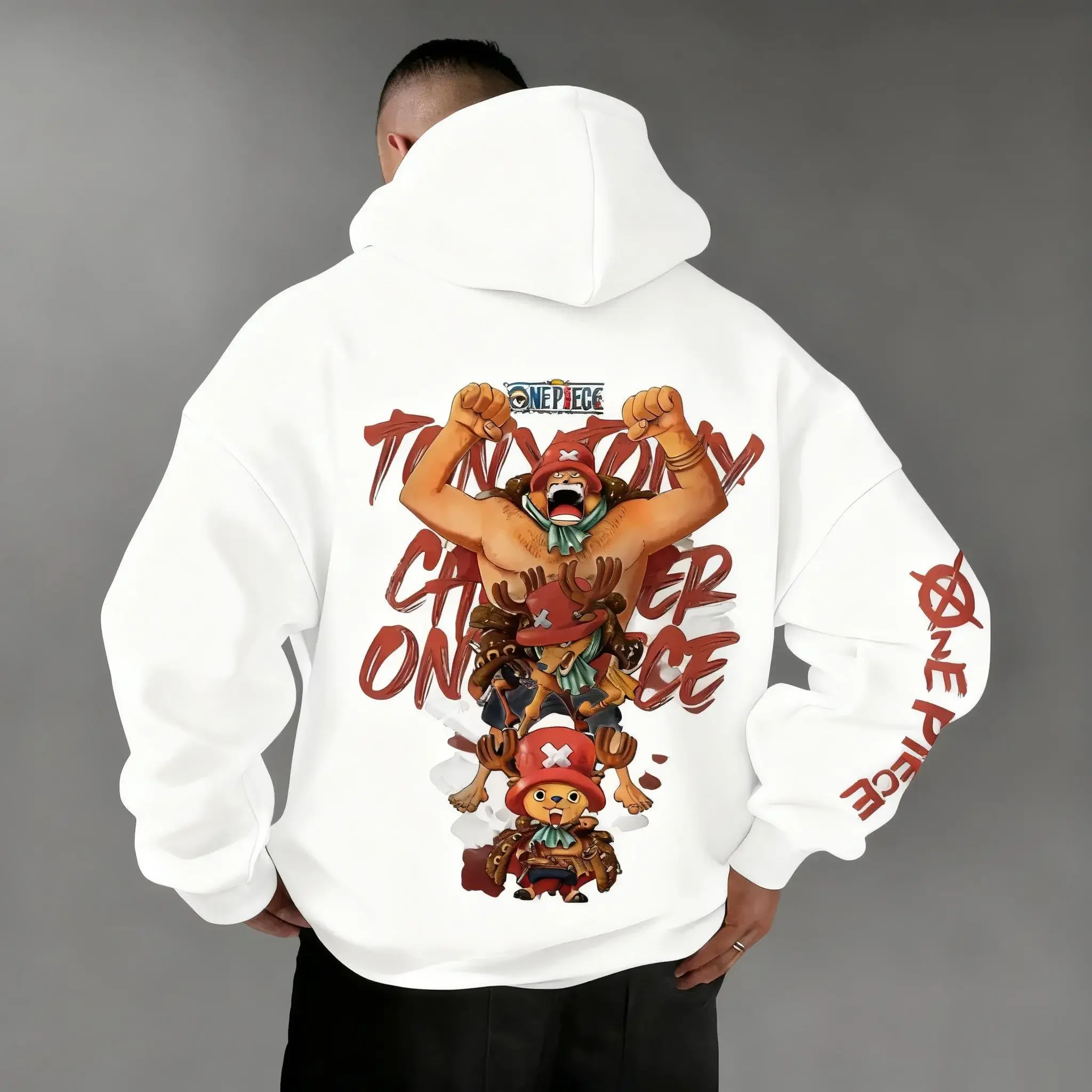 2026 신상 원피스 쵸파 그래픽 풀오버 후드티 남녀 트렌디 스트리트웨어 캐주얼 애니메이션 프린트 코스프레 후드 스웨트셔츠