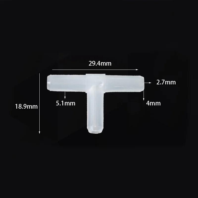 10 PCS Silicone Tee Connectors, 4mm 3-Way Air Tubing Fittings for Aquariums, Fish Tank Accessories