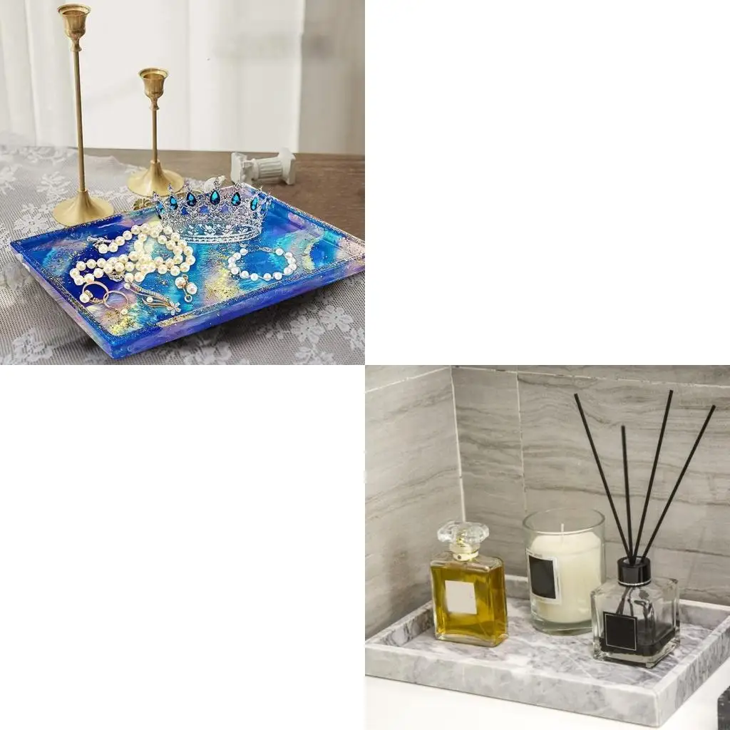 Rectangle Tray UV Crystal Epoxy Mold Serving Plate Resin Silicone Mould DIY Tool