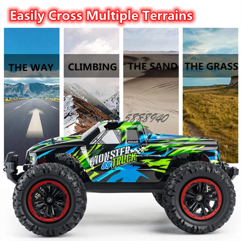 70KM/H High Speed 4WD All Terrain Off-Road Remote Control Truck 1:12 Spring Damping Multiplayer Racing RC Truck Car With Light