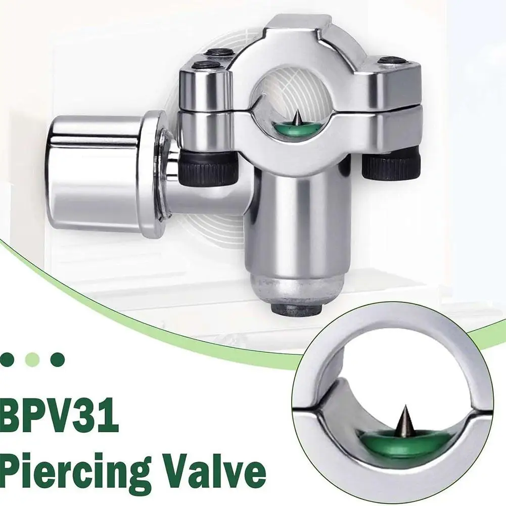 1Pc Line Piercing Valve Kit Bpv-31 Maintenance Zinc Alloy Refrigerator Tap Valve Replacement for 6 To 10MM Copper Tubes
