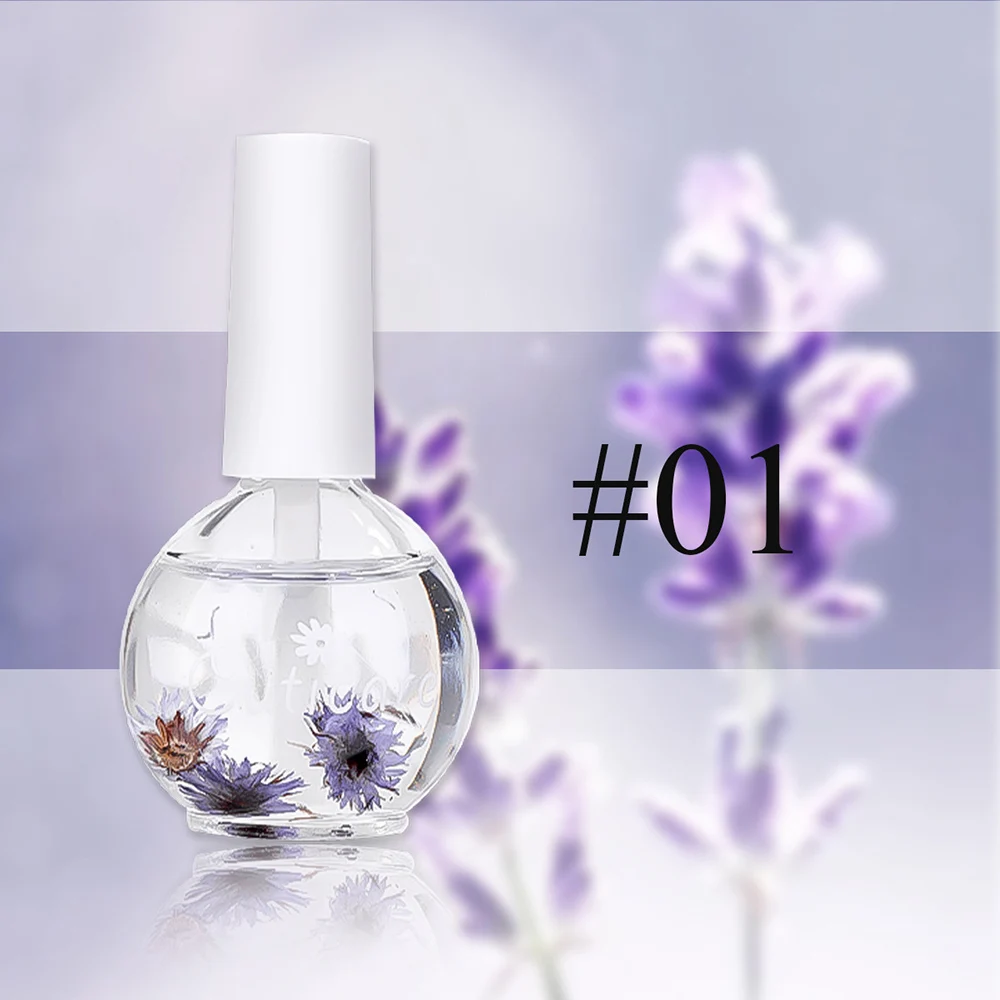 Dried Flowers Nail Softener Nutritional Cuticle Oil Nail Art  Edge Care Oil Anti-Barb