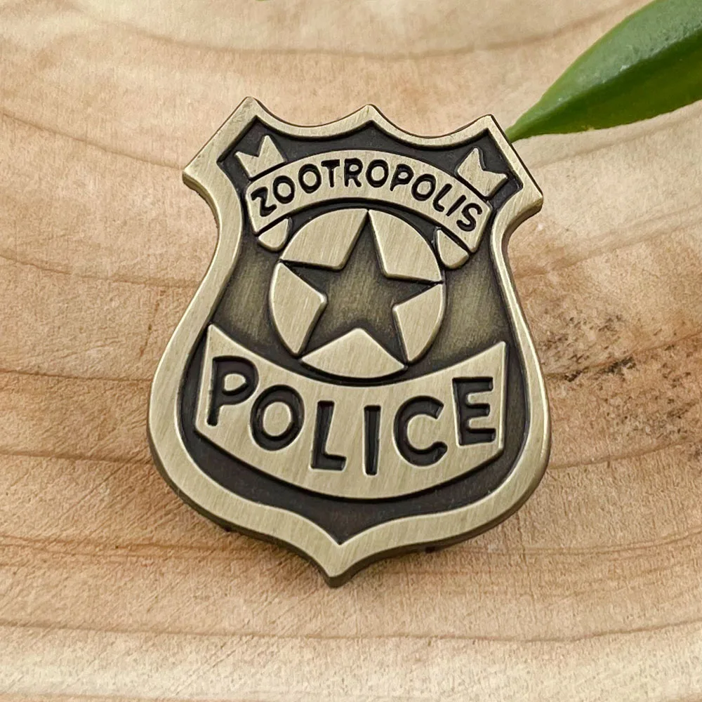 Zootropolis Police Brooch  Movie Inspired Law Enforcement Badge Fashionable Clothing Bags Accessories Fans Collect Gifts