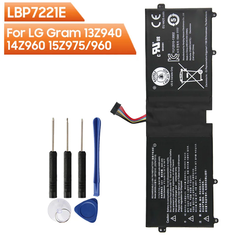 

NEW Replacement Battery LBP7221E LBG722VH For LG Gram 13Z940 14Z960 14Z950 15Z97515Z960 15Z970 Series 4495mAh