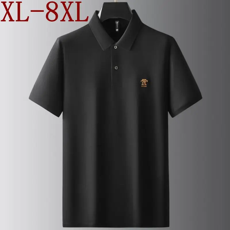 

8XL 7XL 6XL 2023 New Summer 100% Cotton Breathable Polo Shirt Men Top Quality Business Mens Shirts Casual Loose chemise homme