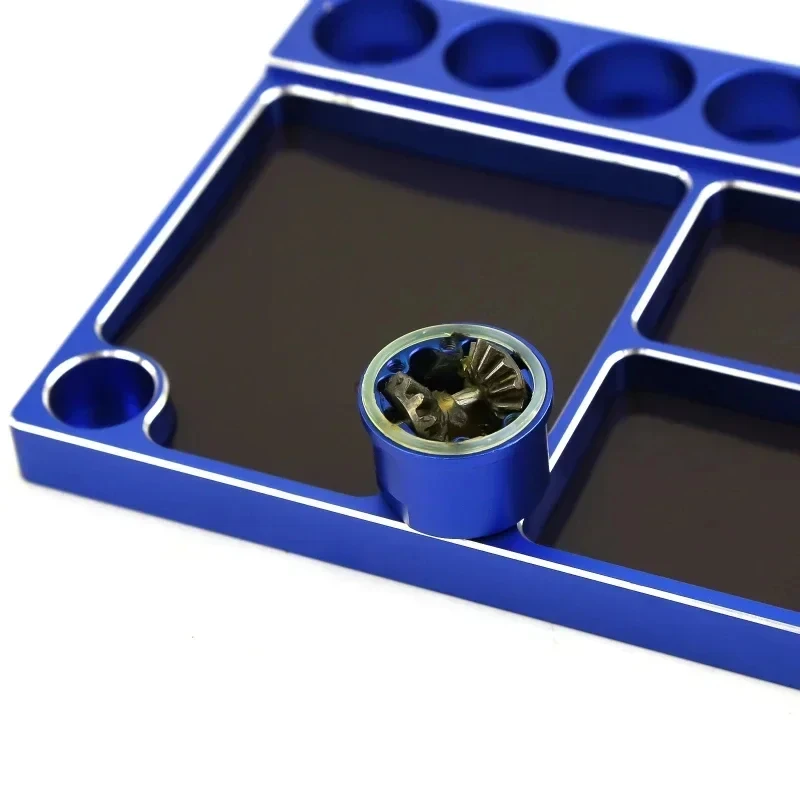 Alloy Tool Storage Plate for 1/8 1/10 1/12 Model Climbing Repair Accessories Car Maintenance Box Screw Tray