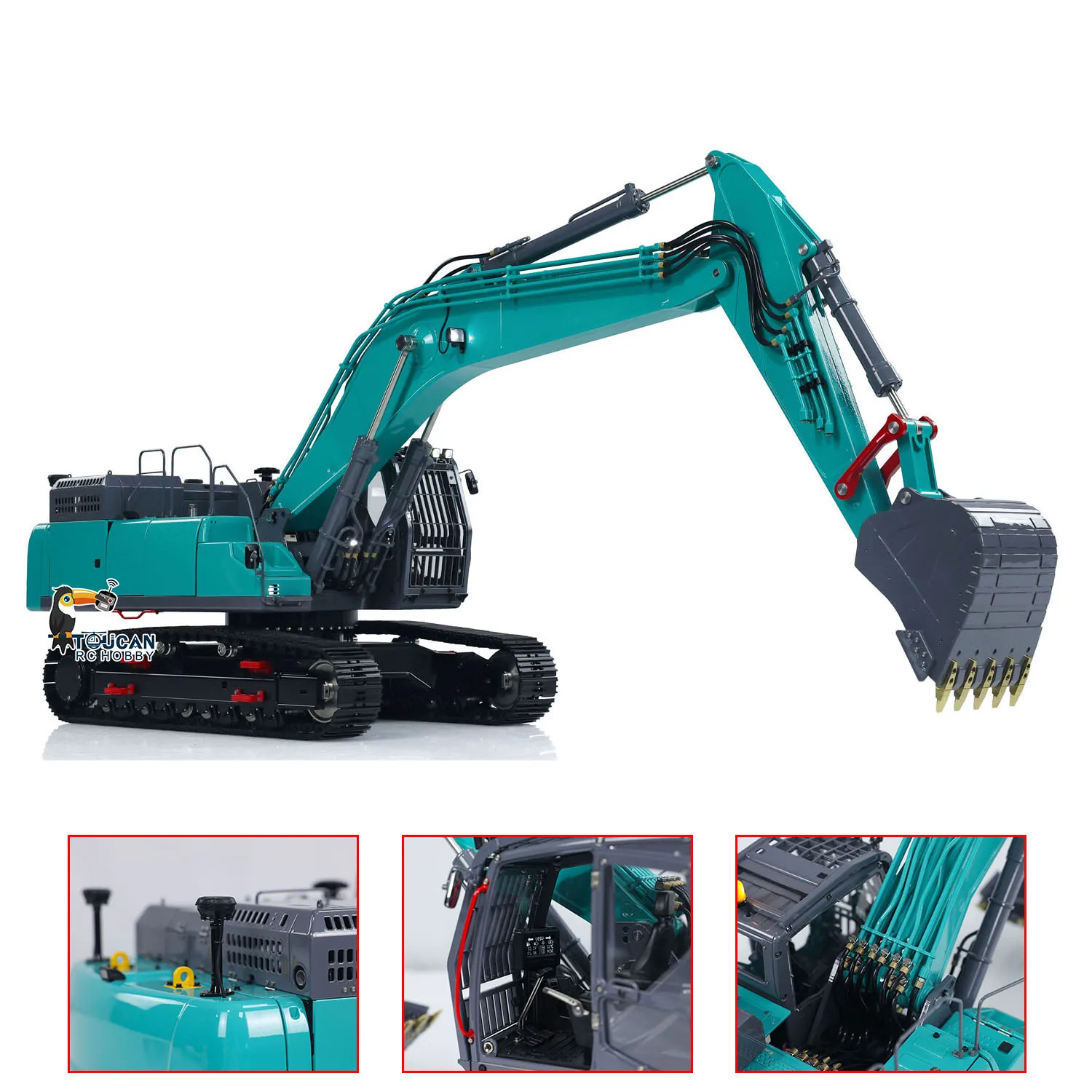 New LESU SK500LC 1/14 Hydraulic RC Excavator Metal Digger Painted Assembled Remote Control Model with Light System Toy