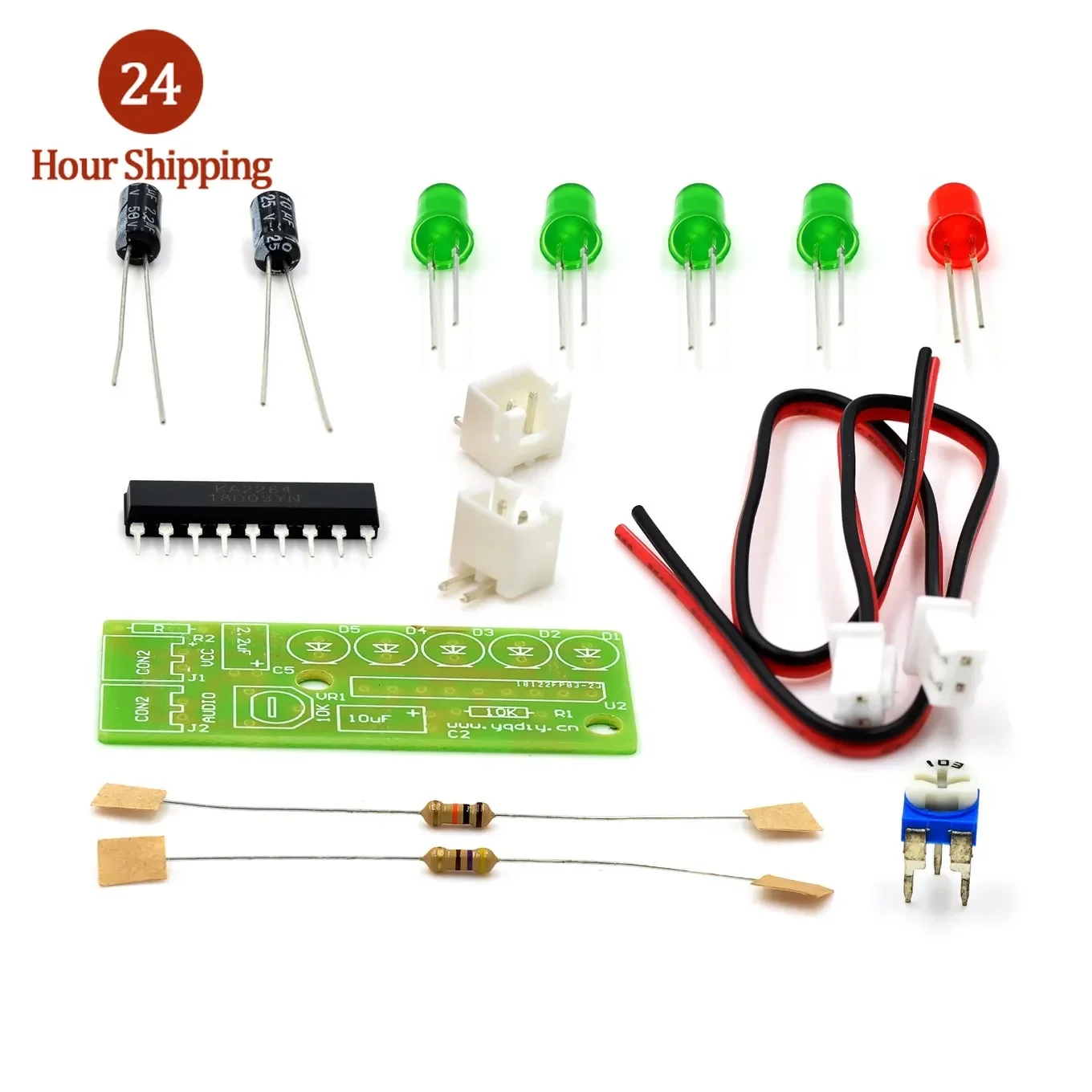 Zestaw elektroniczny części 5mm czerwony zielony poziom LED wskazujący 3.5-12V KA2284 DIY zestaw wskaźnik poziomu Audio zestaw zestaw do