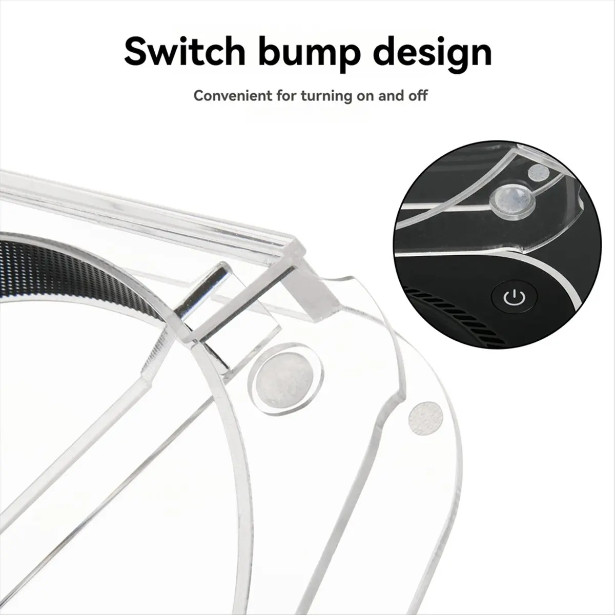 【ELEVATE LIFE】Acrylic Desktop Stand Base for Mini 2024 Heat Dissipation Cooling Holder Accessories Push Switch Stand Convenient