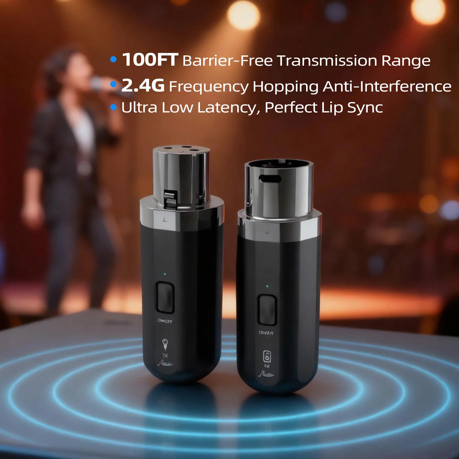 ROWIN Professional Wireless Microphone Converter XLR Magnetic Charging