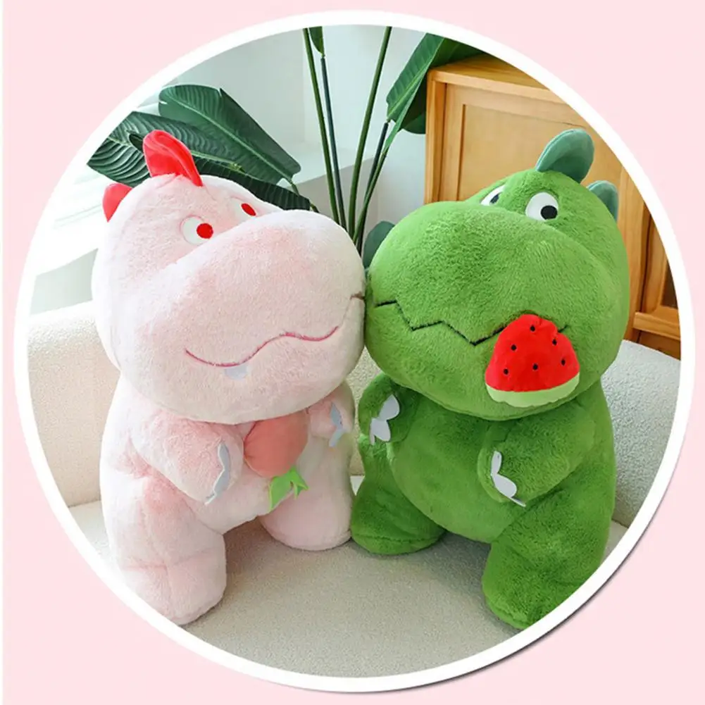 

Home Decoration Fluffy Dinosaur Plush Toy Cute Pink/green Companion Pillow for Soothing Soft Stuffed Animal Children's Gift