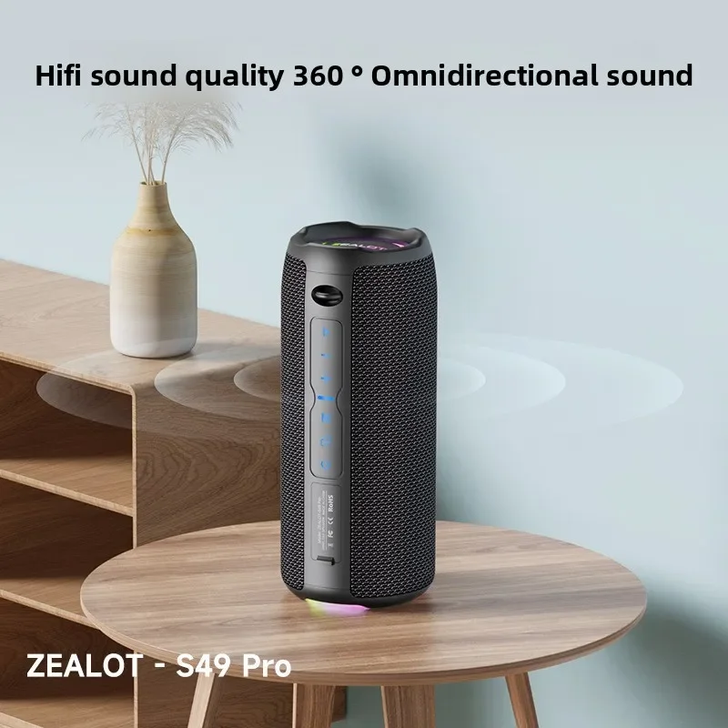 

Портативная Bluetooth-колонка S49 Pro со стереозвуком, RGB-подсветкой и сверхдолгим временем автономной работы