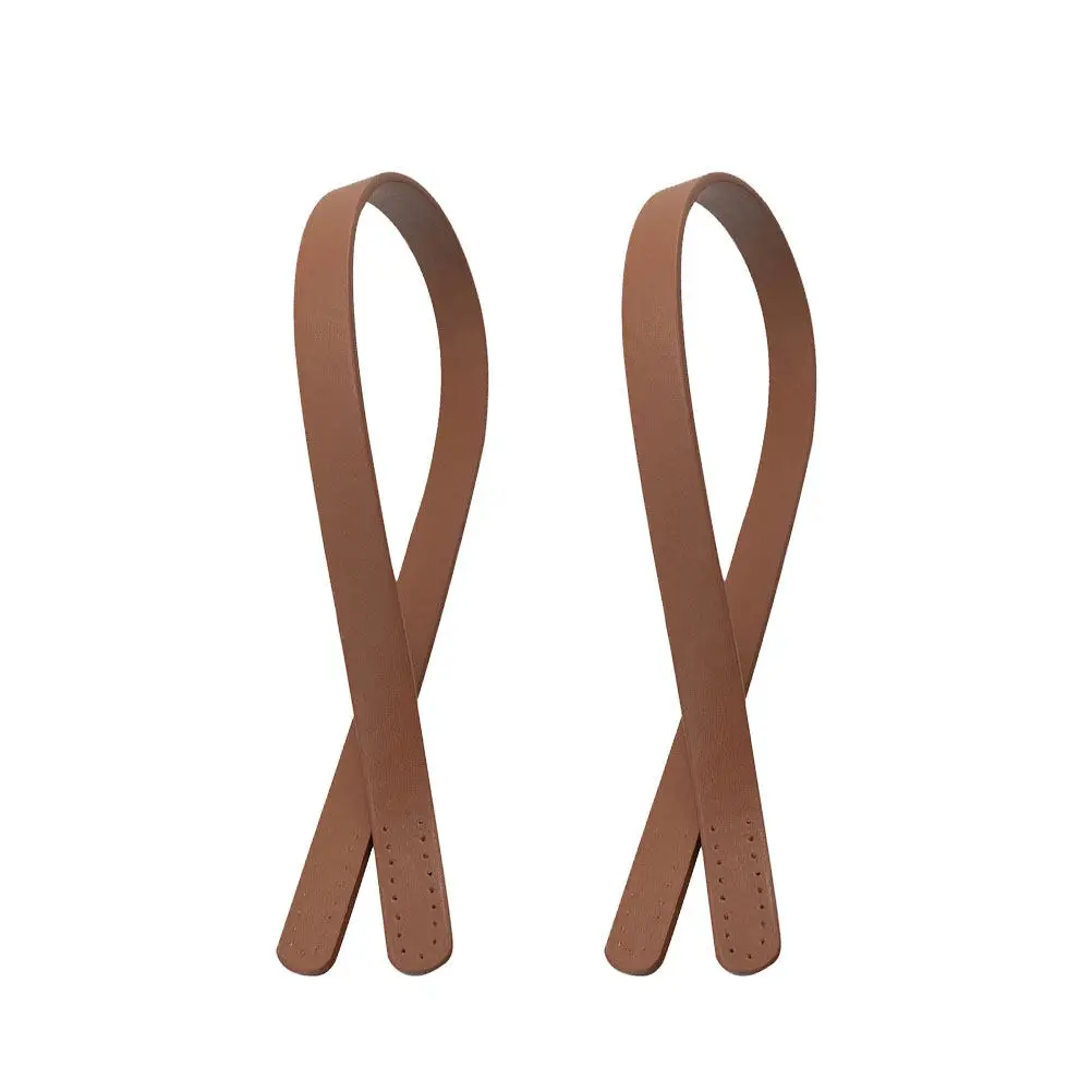 2 Sangles de remplacement en PU épaissi et brillant de 60 cm pour sacs à main, pochettes et accessoires de couture DIY avec extrémités poreuses