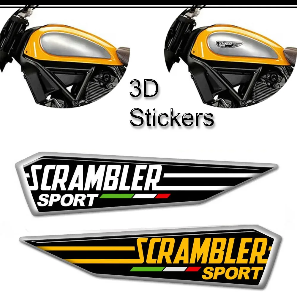 

For DUCATI Scrambler Protective Fairing Tank Pad Emblem Badge Logo Stickers Decal 2012 - 2020